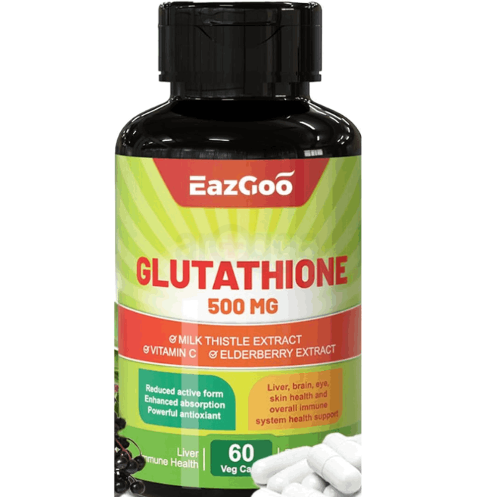 EAZGOO Reduced Glutathione Supplement- 500mg, 60 Capsules		  