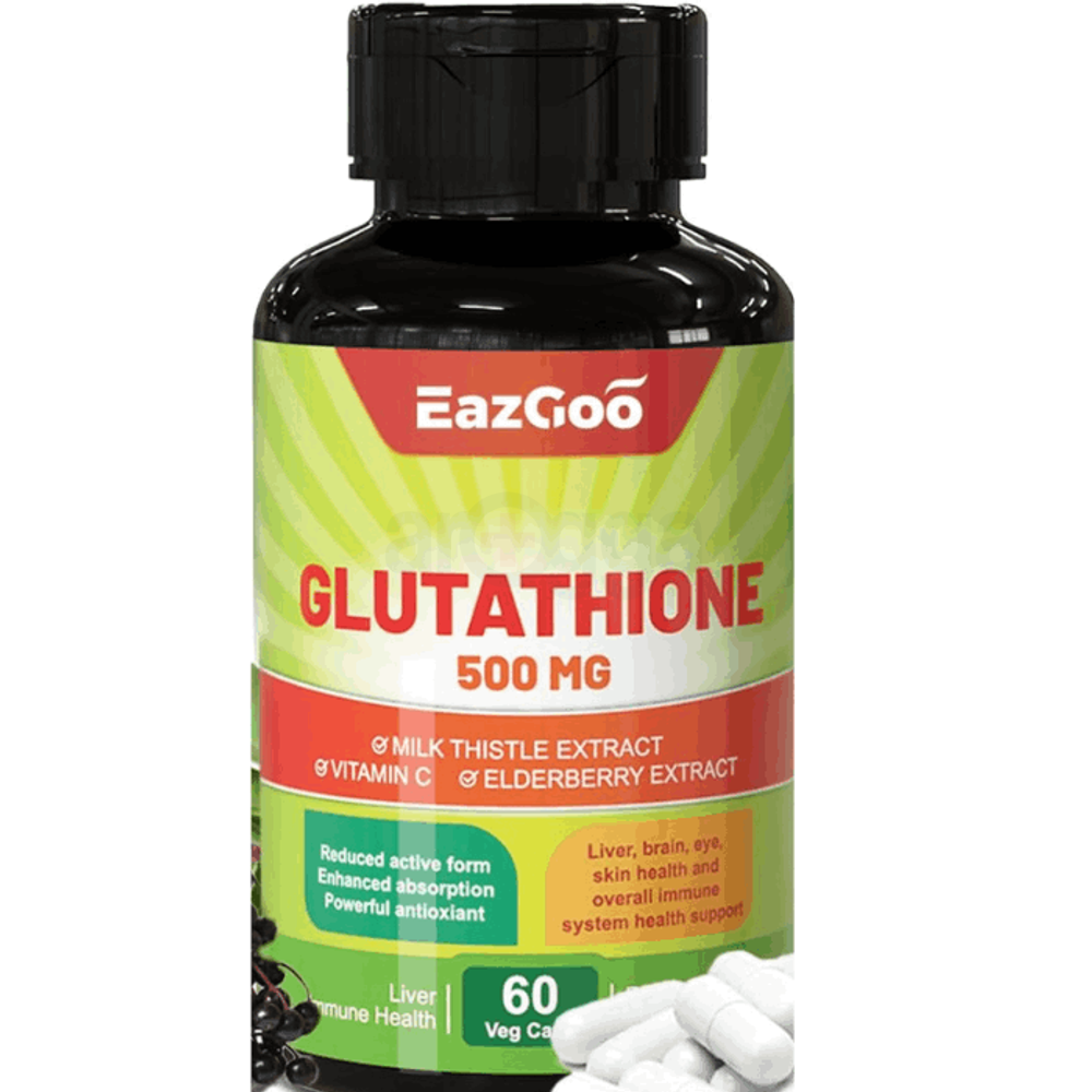 EAZGOO Reduced Glutathione Supplement- 500mg, 60 Capsules  