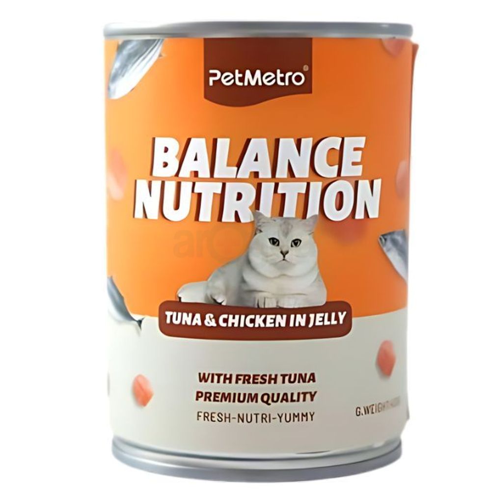 Pet Metro Cat Can Food Tuna & Chicken  In Jelly 430gm
  