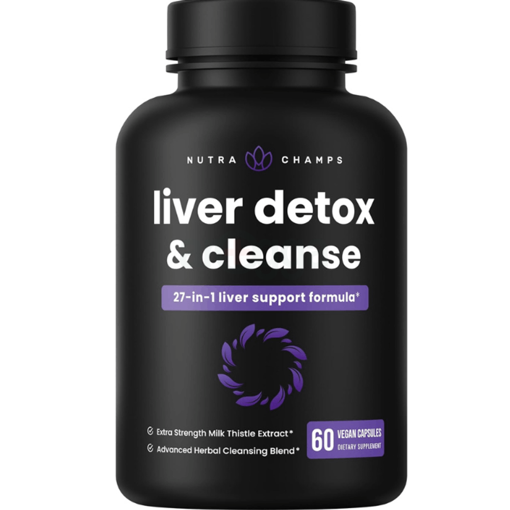 Nutrachamp Liver Cleanse Detox & Repair Formula, 60 Capsules		  