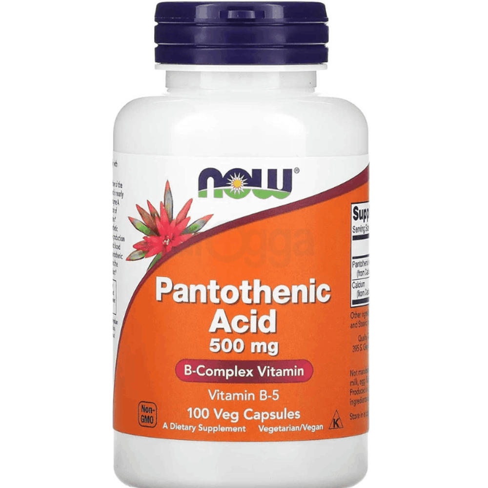 NOW Foods Pantothenic Acid 500mg, 100 Capsules  