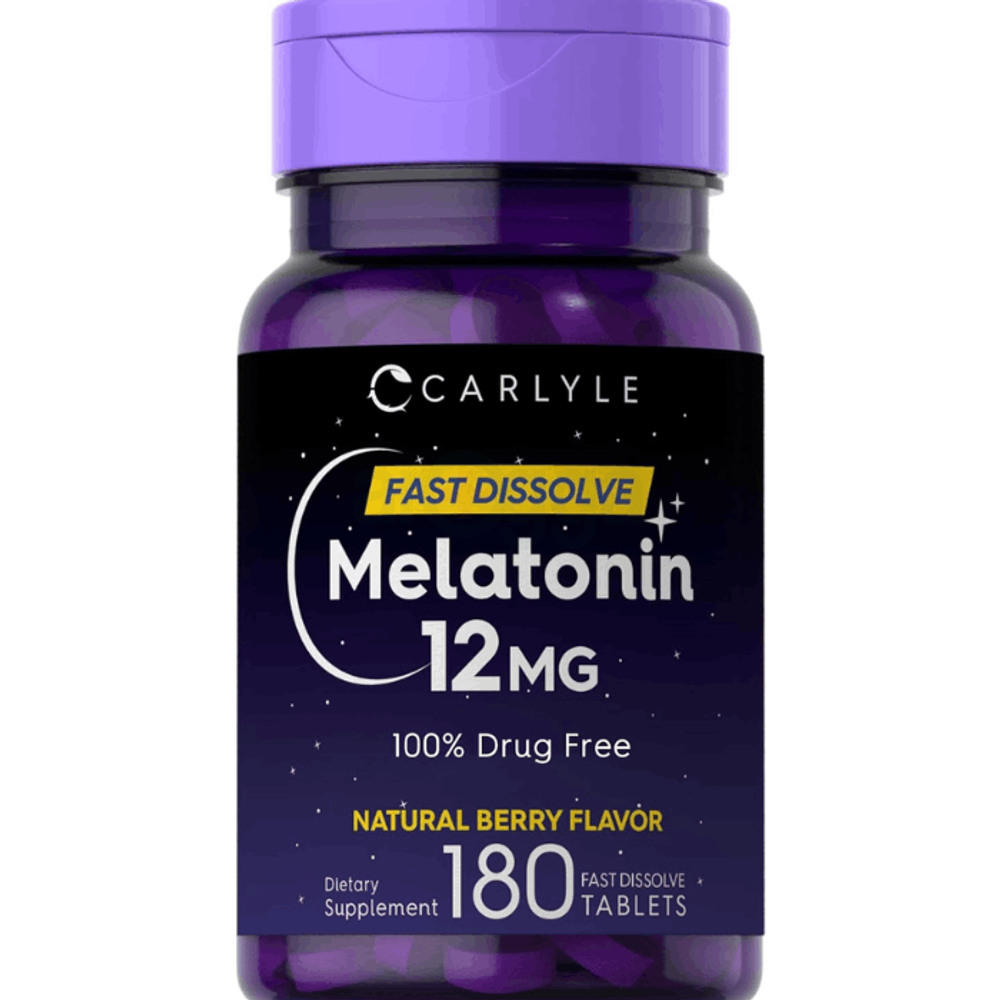 Carlyle Melatonin 12mg Fast Dissolve- 180 Tablets  