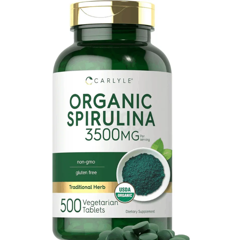 Carlyle Organic Spirulina Tablets 3500mg | 500 Count		  
