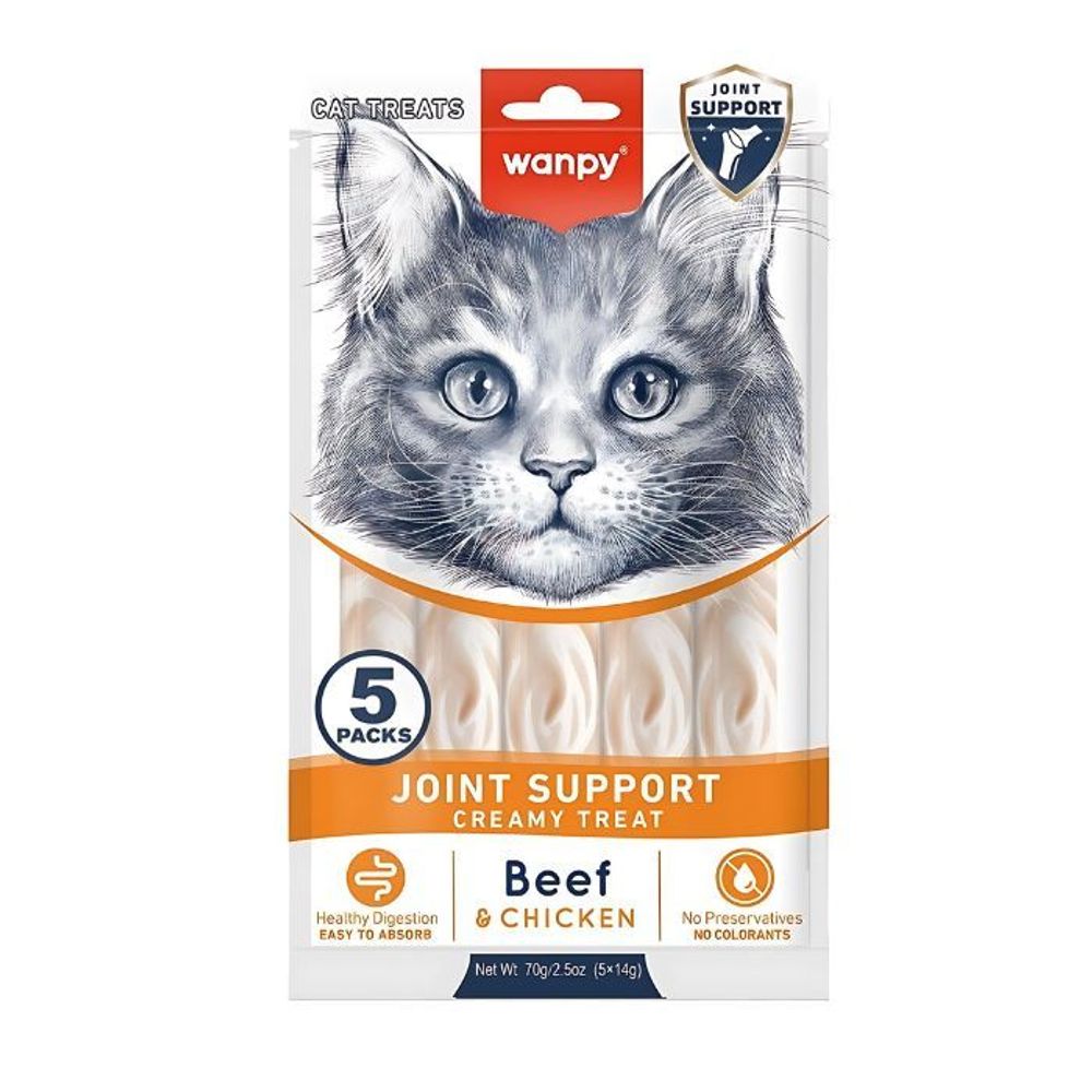 Wanpy Creamy Treat Joint Support Beef & Chicken (5*14gm)  