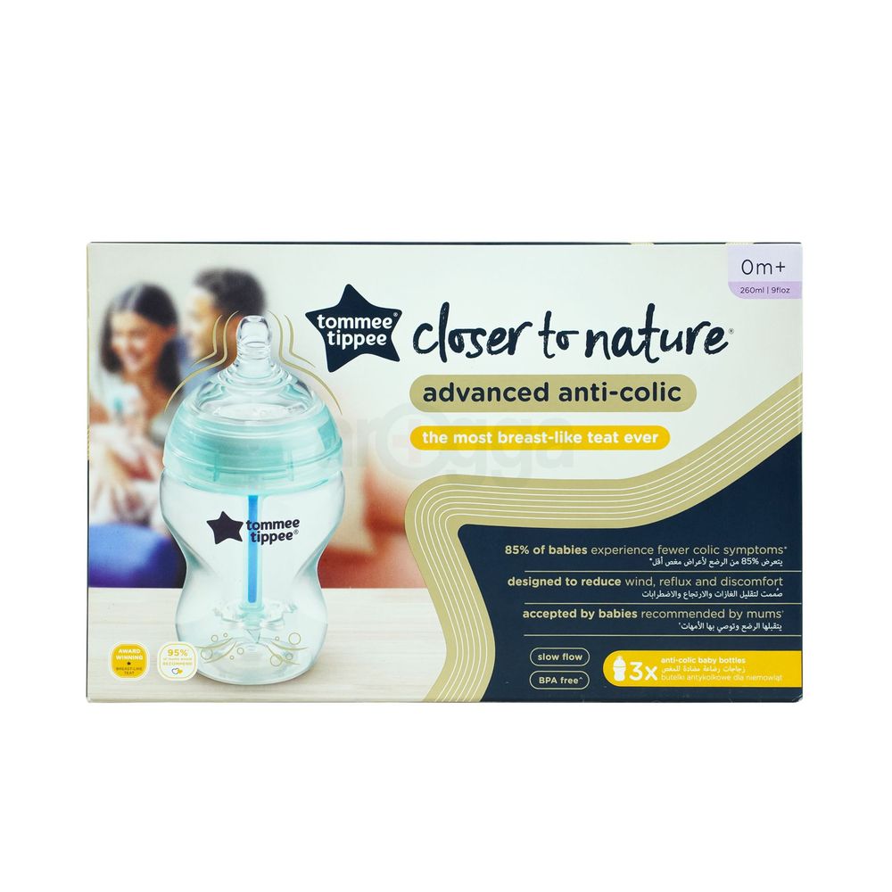 Tommee Tippee Advanced Anti-colic Feeder 260 ml 0m+ (pack of 3)  