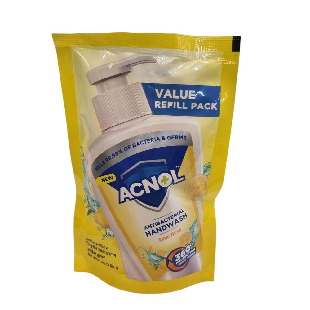Acnol Anti Bac handwash Lime Fresh 175ml Pouch  