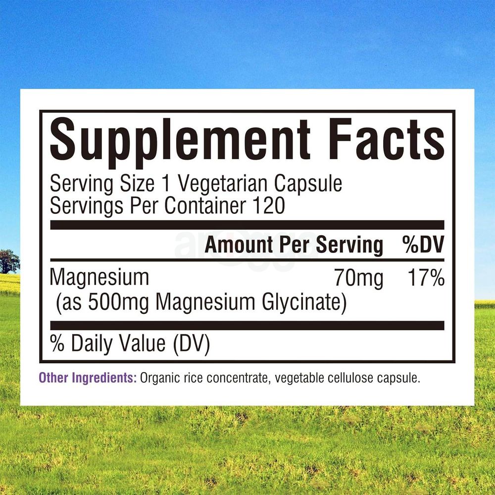 Innate Vitality Magnesium Glycinate 500mg	120 Vegan Capsules  
