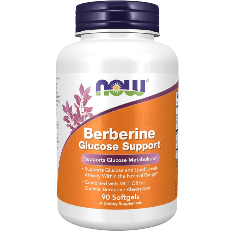 NOW Supplements, Berberine Glucose Support Berberine Absorption, 90 Softgels   