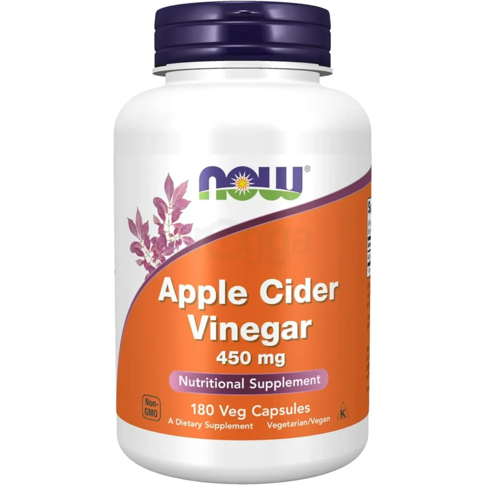 Now Apple Cider Vinegar 450mg Nutritional Supplement 180 Capsules  
