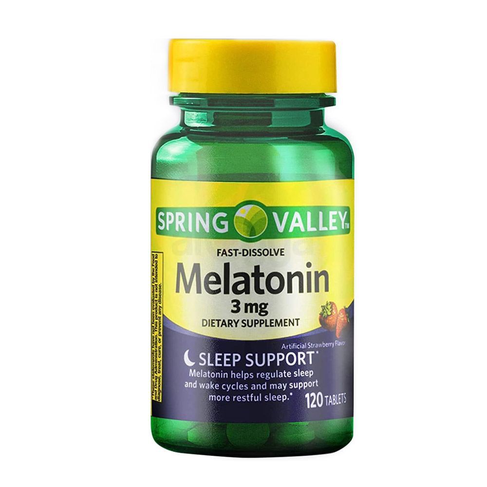 Spring Valley Fast Dissolve Melatonin 3mg Sleep Support Dietary Supplement 120 Tablets  