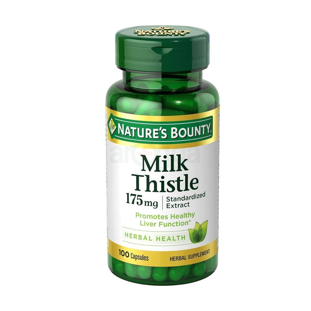 Nature's Bounty Milk Thistle 175mg Standardized Extract Promotes Healthy Liver Function Herbal Health 100 Capsules  