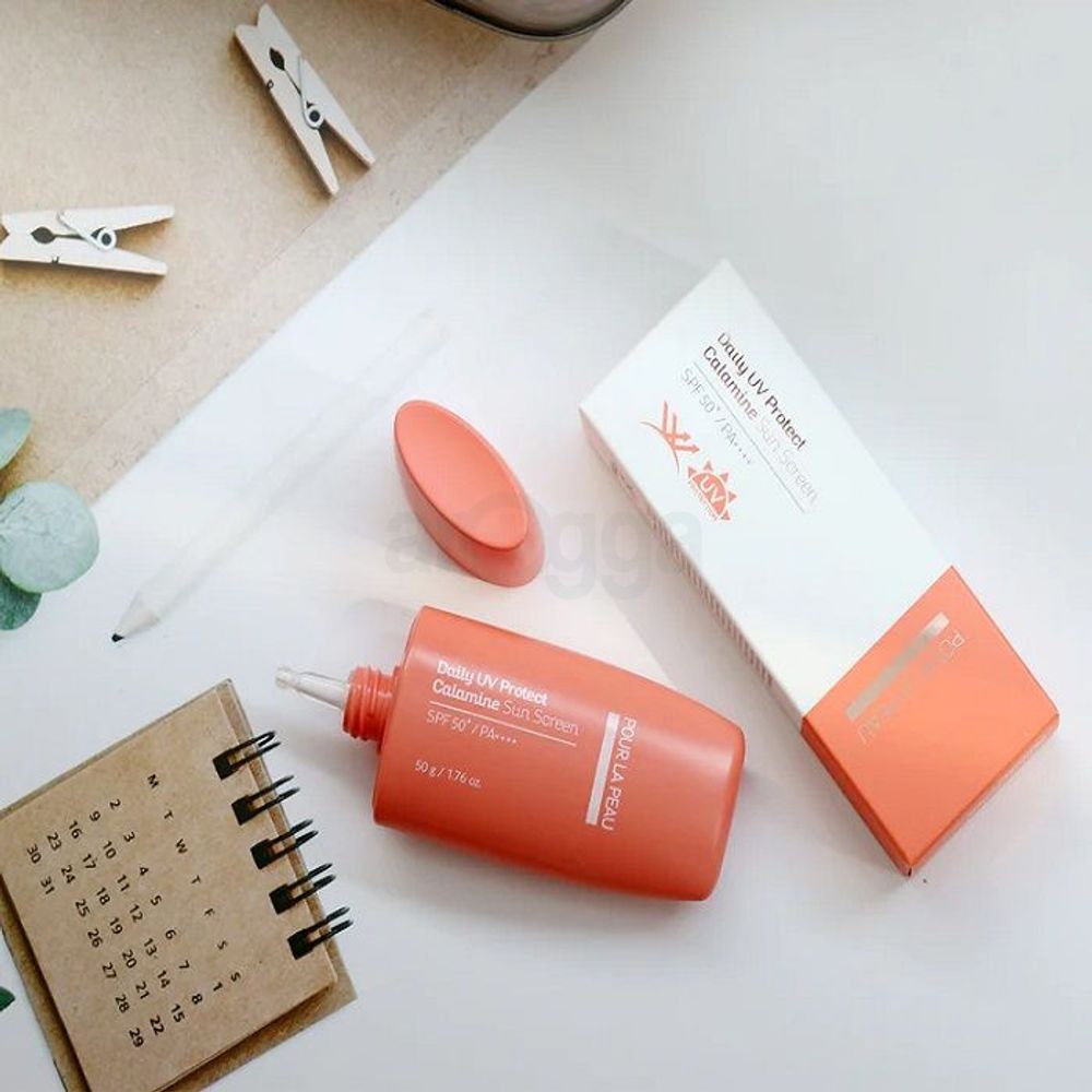 Pour La Peau Daily UV Protect Calamine Sun Screen (50g)  