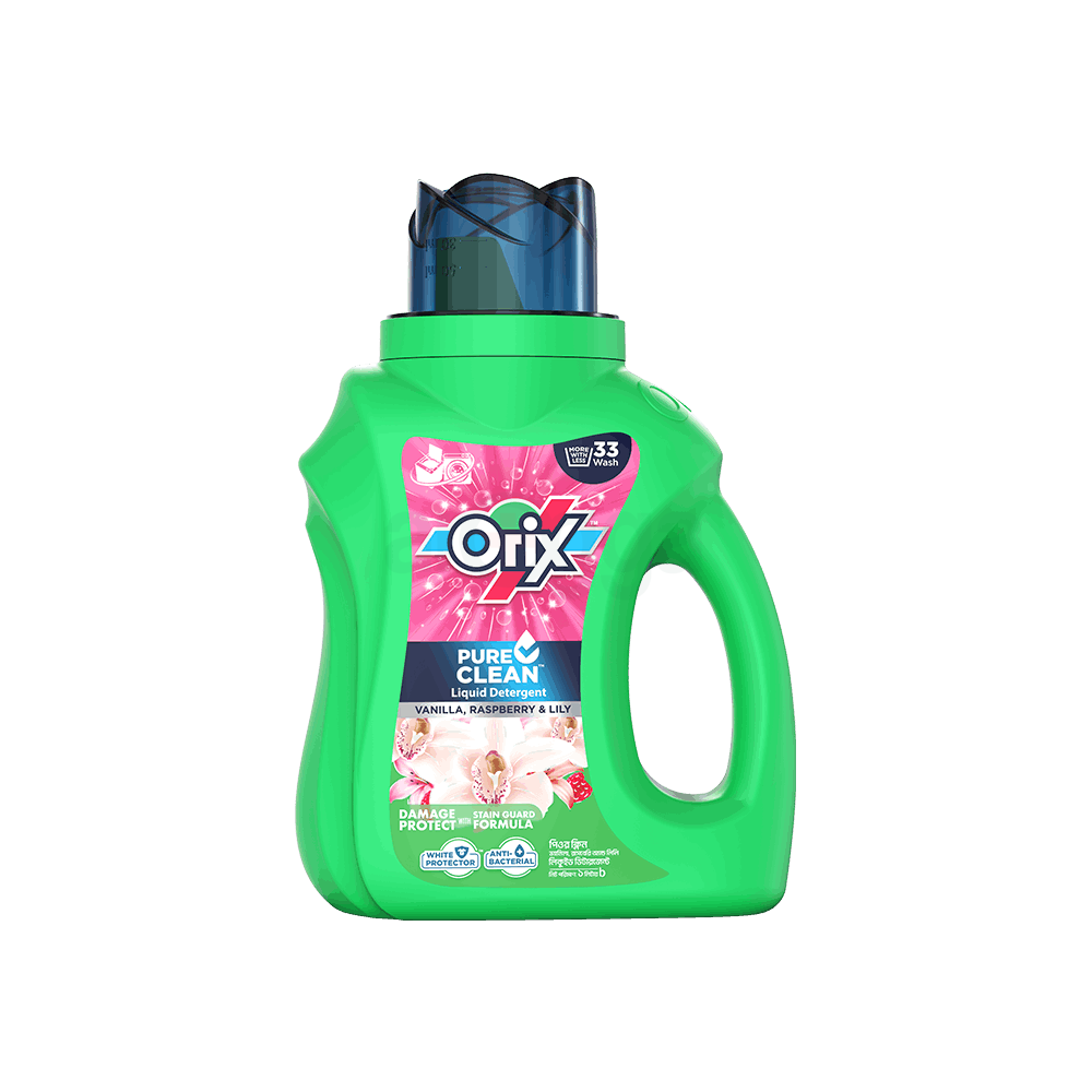 Orix Pure Clean Liquid Detergent Vanilla, Raspberry &  Lily 1L  