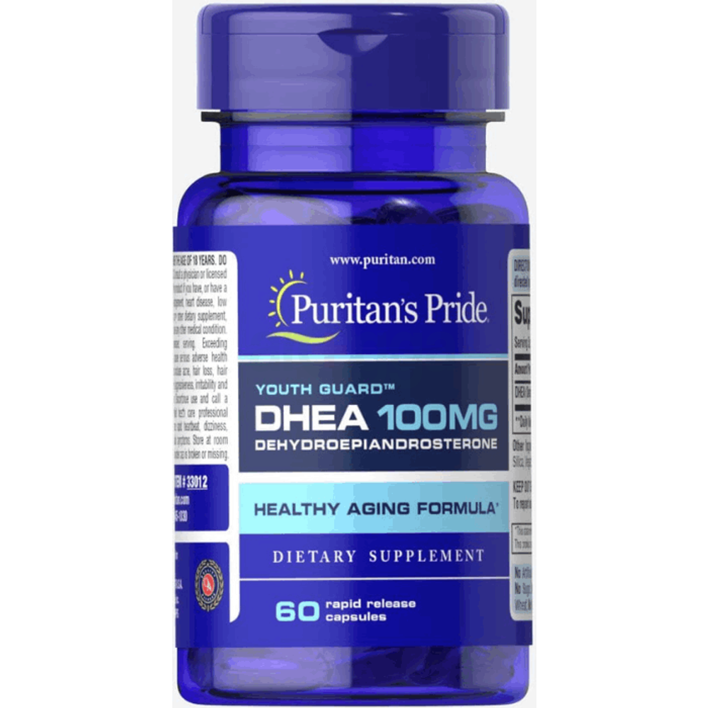 Puritan's Pride DHEA* 100 Mg,Healthy Aging Formula, 60 Count   