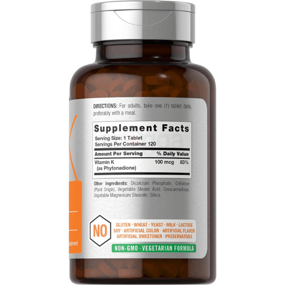 Horbäach Vitamin K Supplement | 100mcg | 120 Tablets  