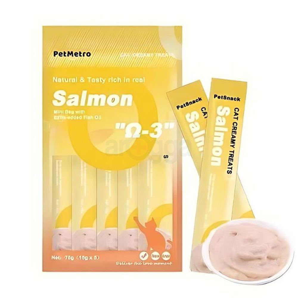 PetMetro Creamy Treats for Cats Salmon (5×15g)
  