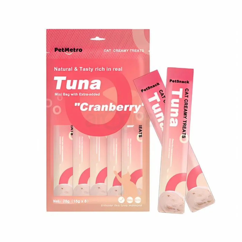 PetMetro Creamy Treats for Cats Tuna (5×15g)
  