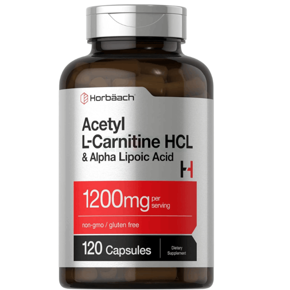 Horbäach Acetyl L Carnitine HCL & Alpha Lipoic Acid 1200mg | 120 Capsules  