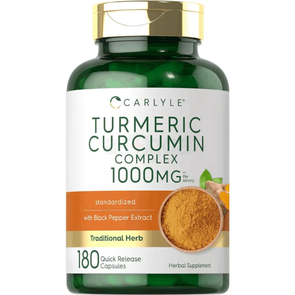 Carlyle Turmeric Curcumin with Black Pepper 1000mg | 180 Capsules  