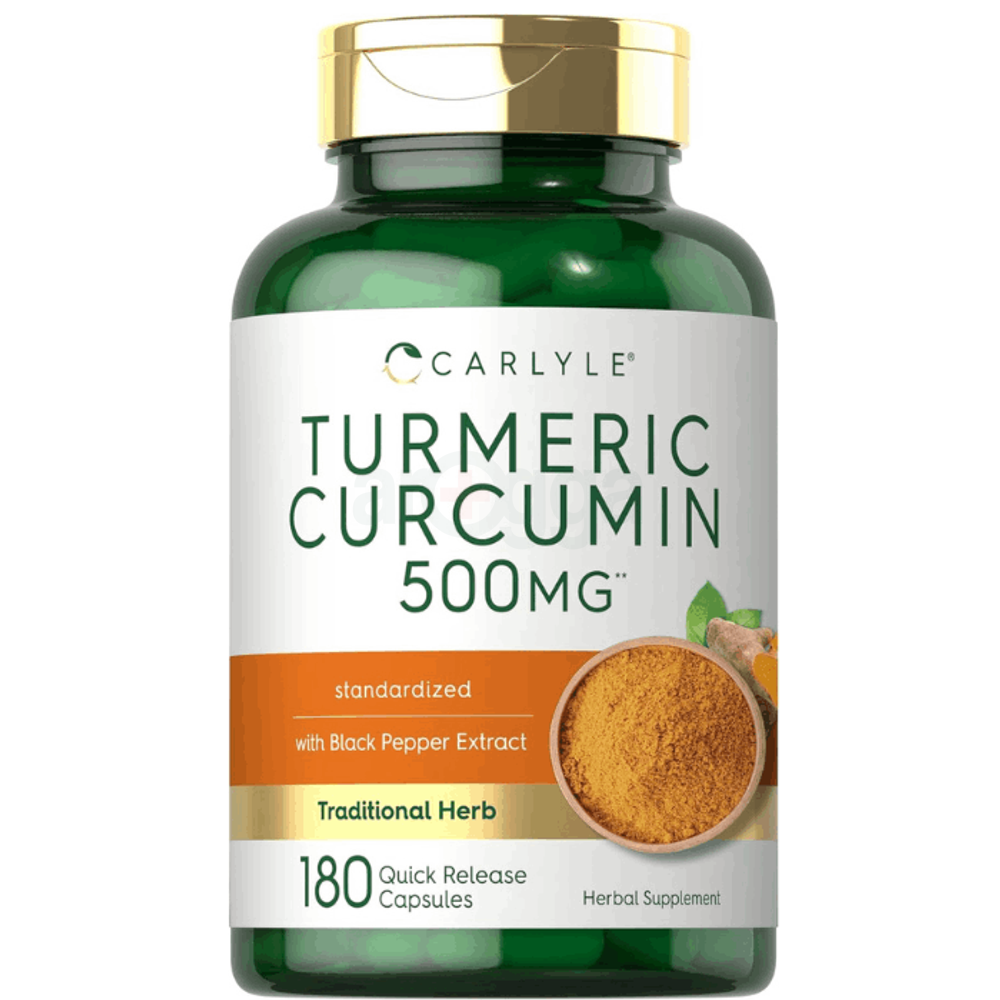 Carlyle Turmeric Curcumin with Bioperine | 500 mg | 180 Powder Capsules   