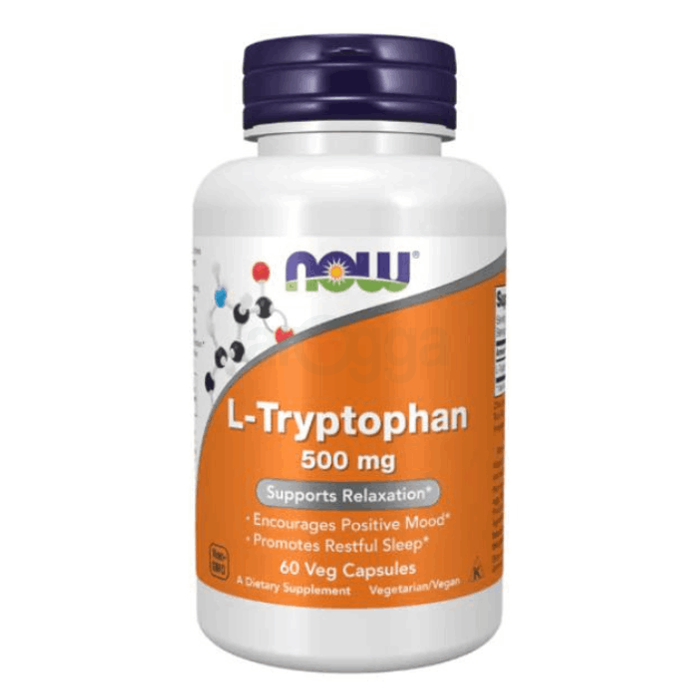 NOW L-Tryptophan 500mg Supports Relaxation 60 Capsules  