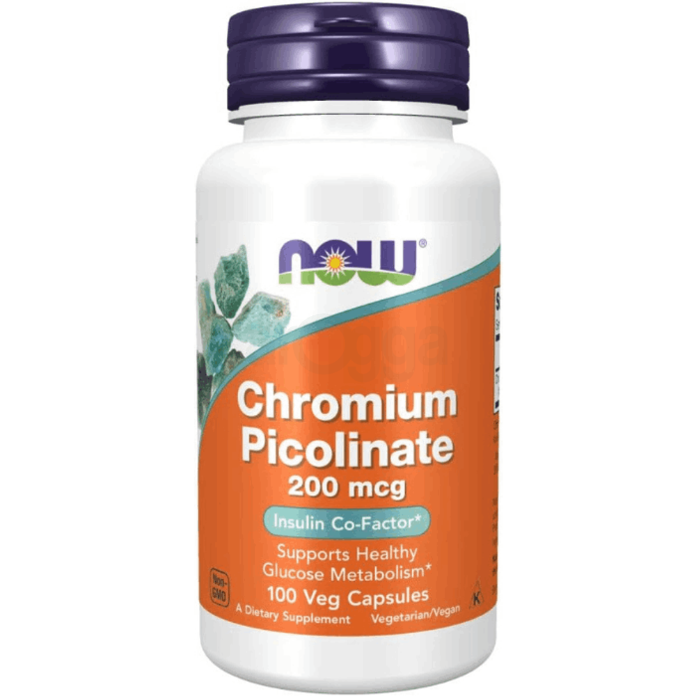 NOW Supplements, Chromium Picolinate 200 mcg, Insulin Co-Factor*, 100 Veg Capsules  