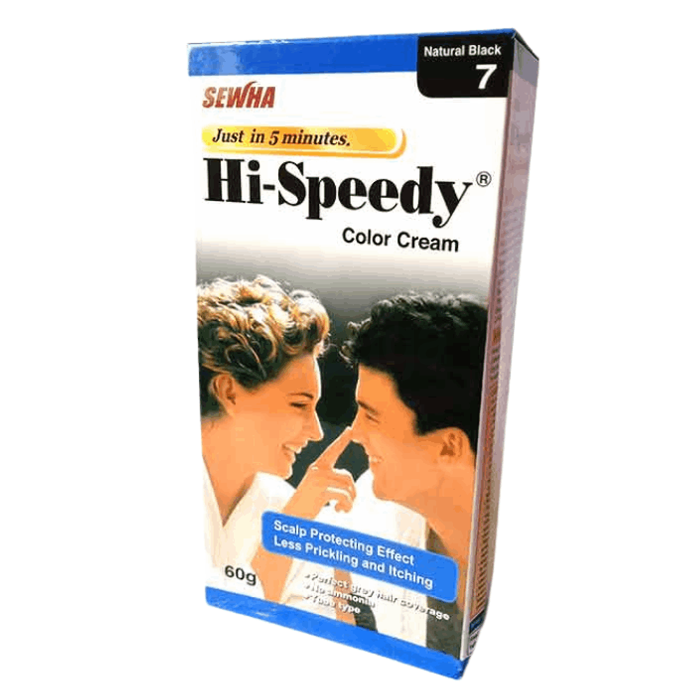 Hi-Speedy 7 Natural Black Hair Color Cream-60gm  