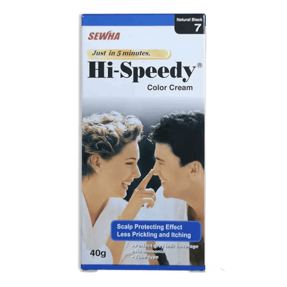 Hi-Speedy 7 Natural Black Hair Color Cream-40gm  