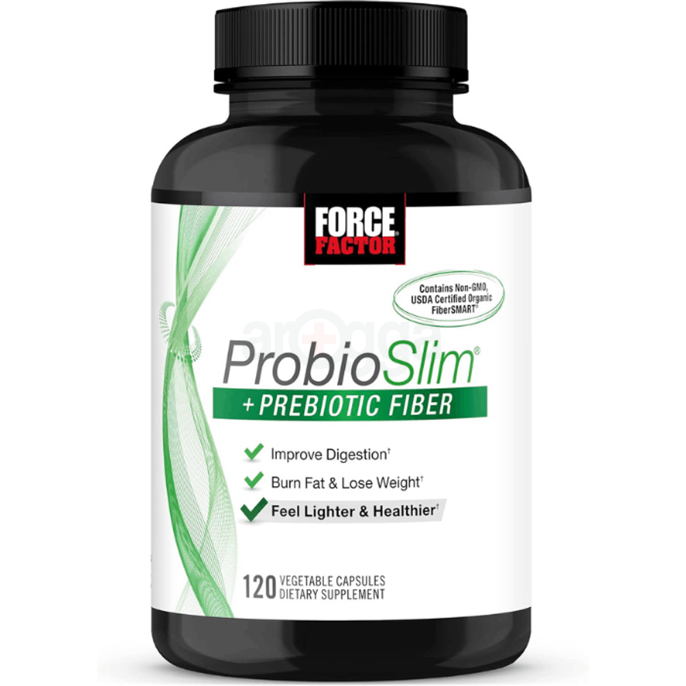 Force Factor ProbioSlim + Prebiotic Fiber Weight Loss Supplement for Women and Men 120 Count  