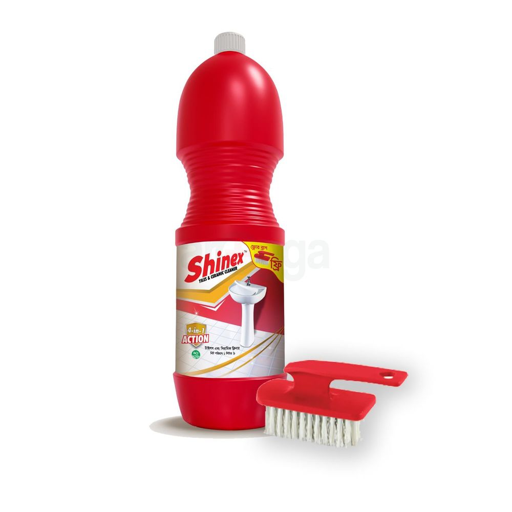 Shinex Tiles & Ceramic Cleaner 1000ml with Brush free  