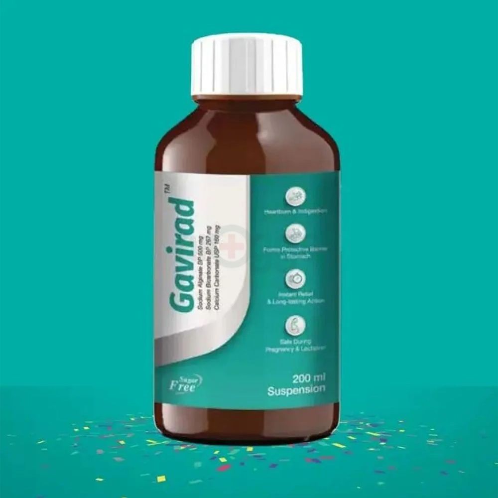 Gavirad 200ml 500mg+267mg+160mg/10ml syrup