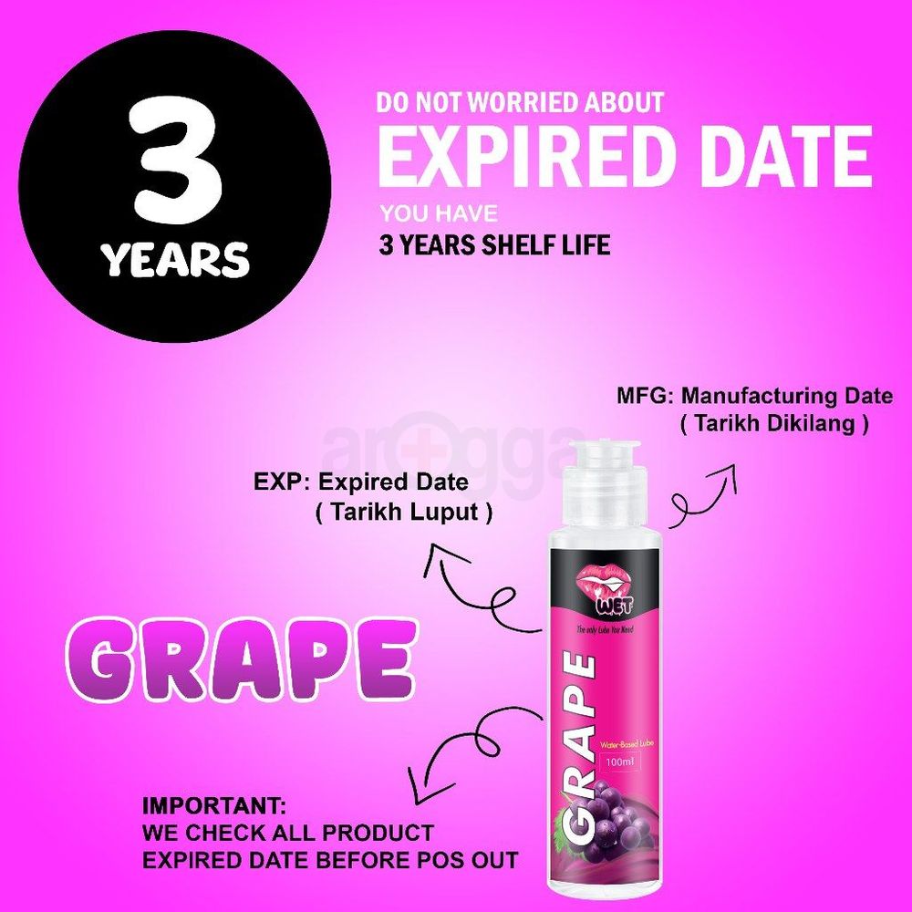 WET Grape Water Based Personal Lubricant Massage Gel - 100ml  