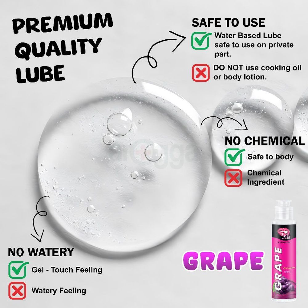 WET Grape Water Based Personal Lubricant Massage Gel - 100ml  