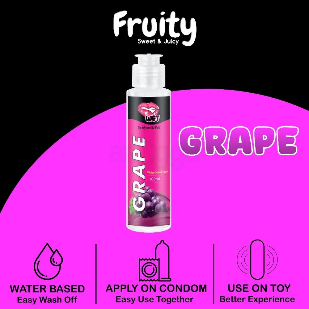WET Grape Water Based Personal Lubricant Massage Gel - 100ml  