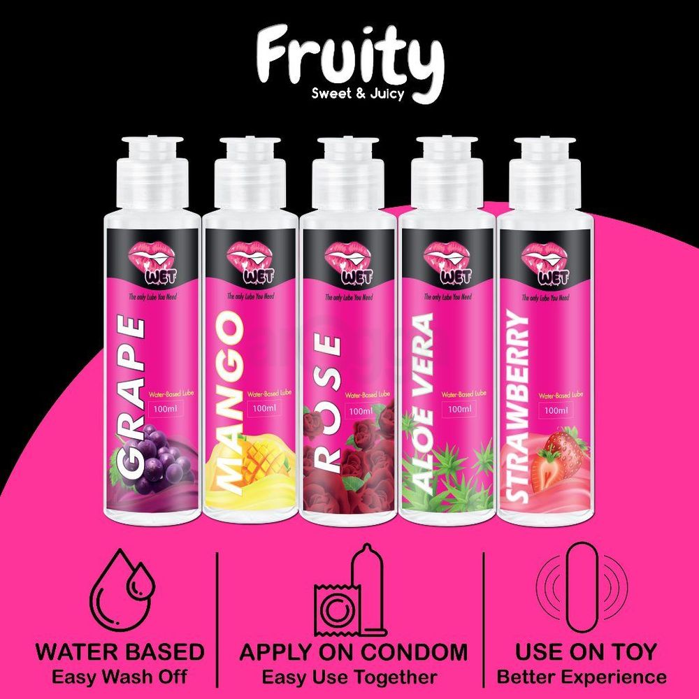 WET Grape Water Based Personal Lubricant Massage Gel - 100ml  