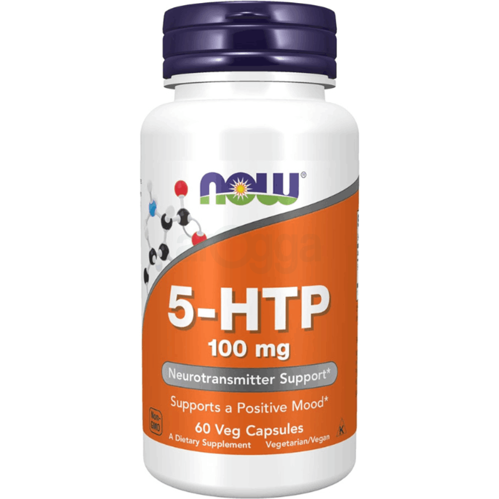 NOW Foods Supplements, 5-HTP (5-hydroxytryptophan) 100 mg, Neurotransmitter Support, 60 Veg Capsules  