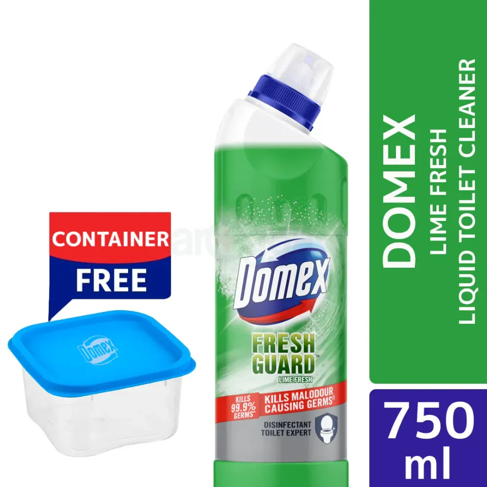 Domex Toilet Cleaning Liquid Lime Fresh 750ml With Container Free  