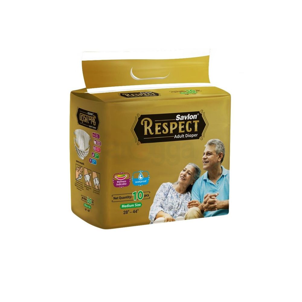 Savlon Respect Adult Diaper Medium 10 pcs  