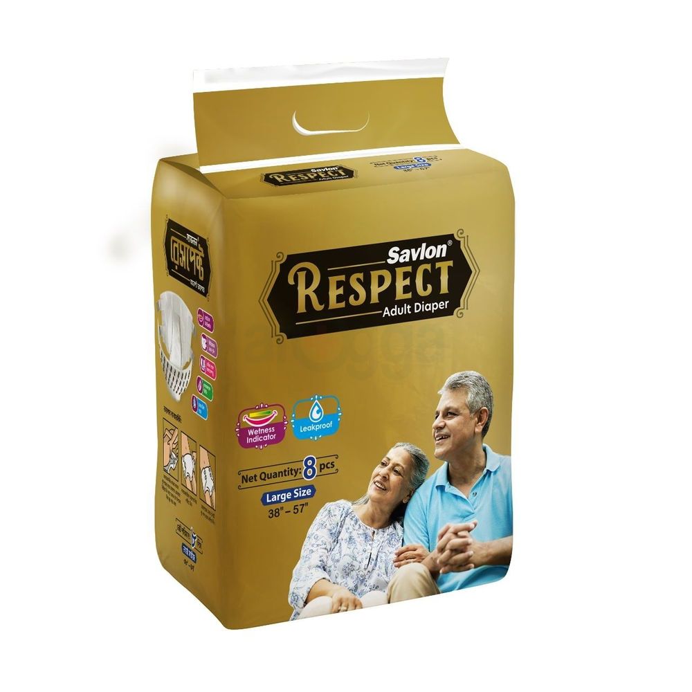 Savlon Respect Adult Diaper Large 8 pcs  