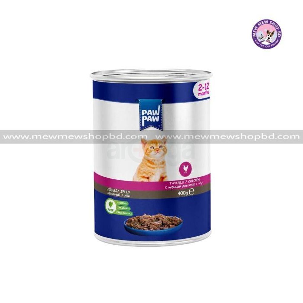Paw Paw Kitten Cat Food 400g Can Chicken  
