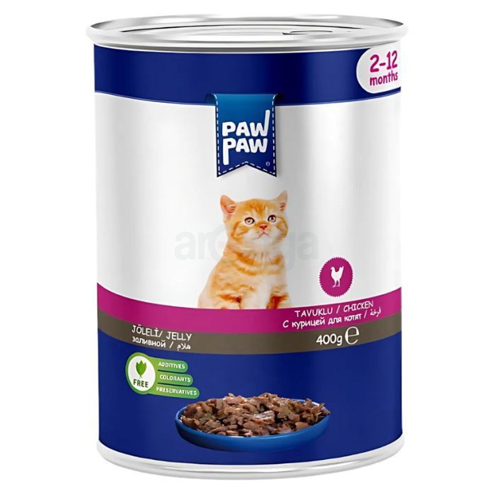 Paw Paw Kitten Cat Food 400g Can Chicken  