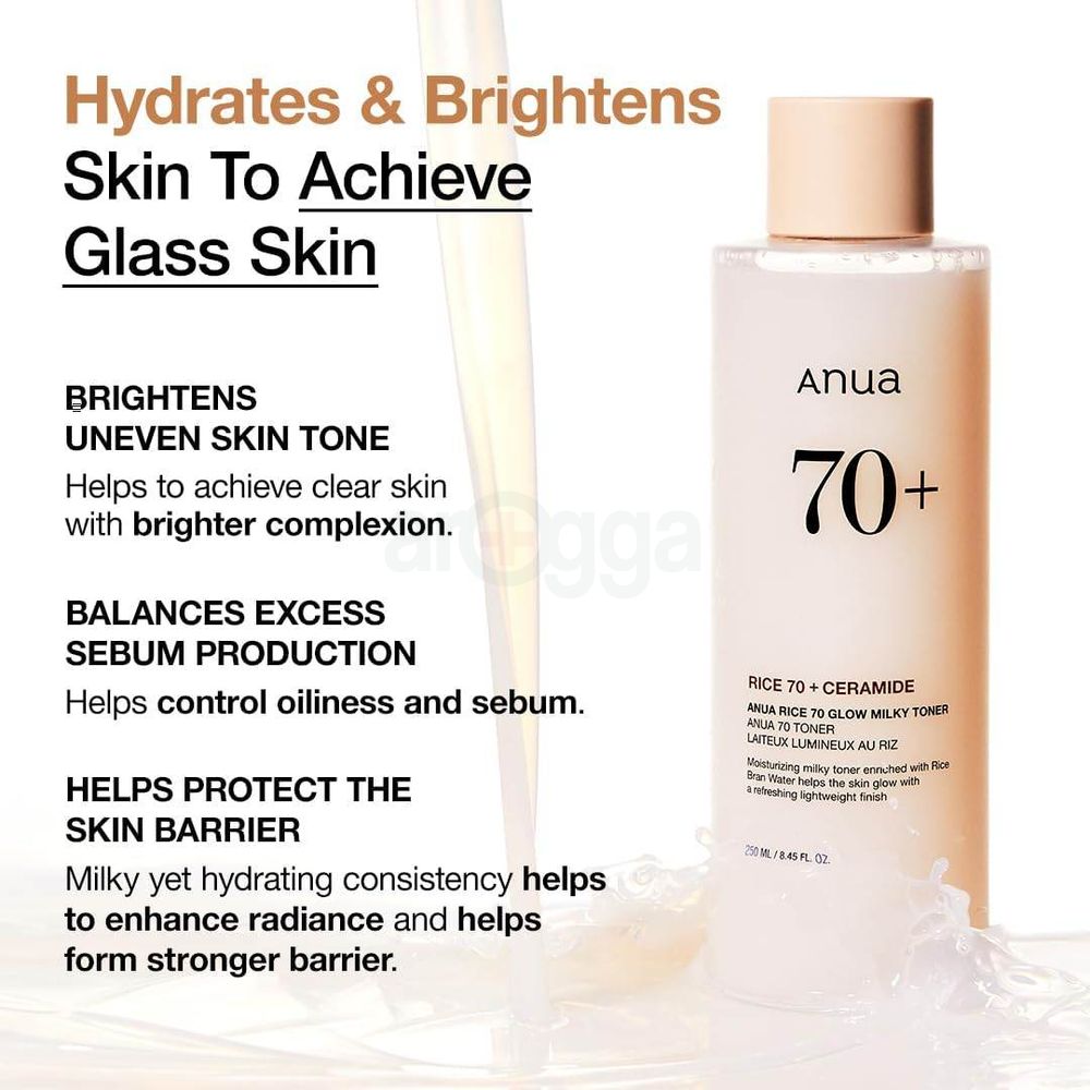 ANUA Rice 70+ Glow Milky Toner  