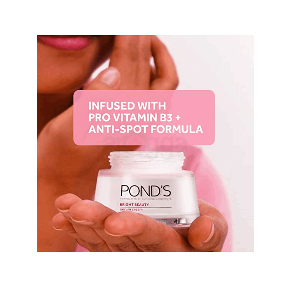 Pond's Bright Beauty Serum Cream 35g (Free Pond's Facewash Bright Beauty 19g)  