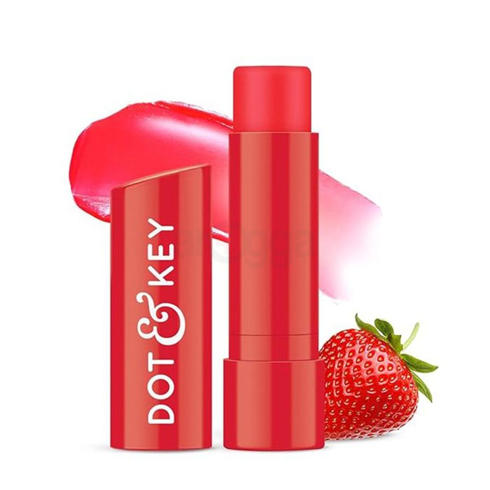 Dot and Key Barrier Repair Hydrating Tinted Lip Balm SPF 50 PA+++ - Strawberry Red  