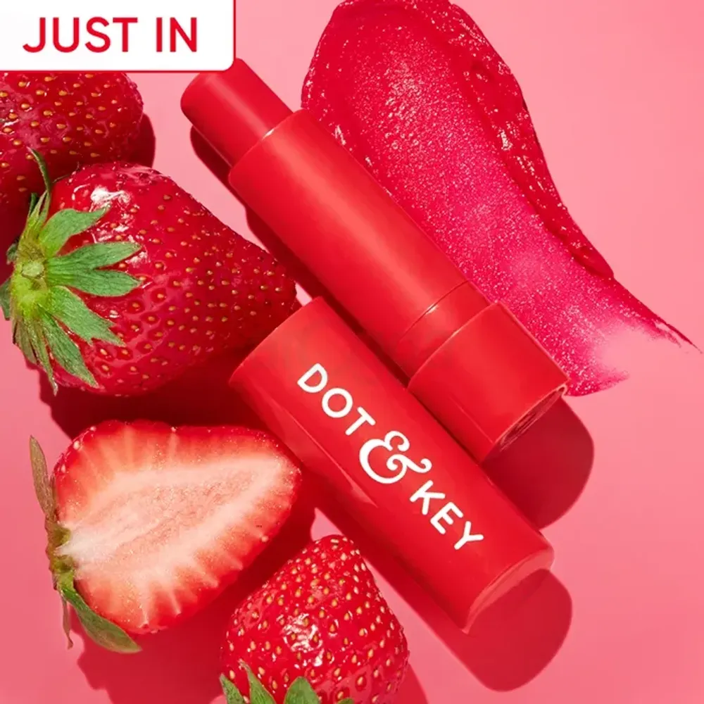 Dot and Key Barrier Repair Hydrating Tinted Lip Balm SPF 50 PA+++ - Strawberry Red  