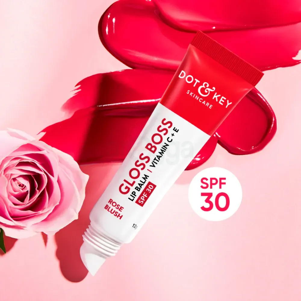 Dot and Key Gloss Boss Vitamin C + E Lip Balm with SPF 30 - Rose Blush  