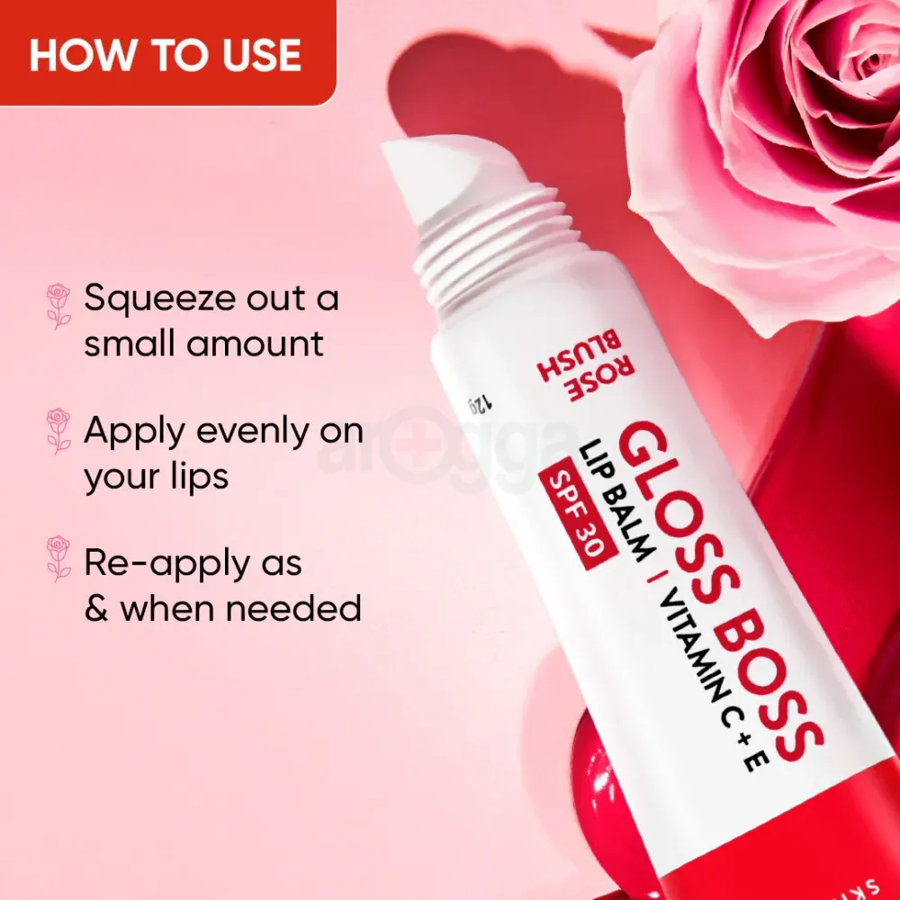 Dot and Key Gloss Boss Vitamin C + E Lip Balm with SPF 30 - Rose Blush  