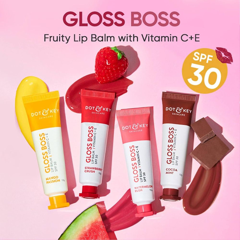 Dot and Key Gloss Boss Vitamin C + E Lip Balm with SPF 30 - Rose Blush  