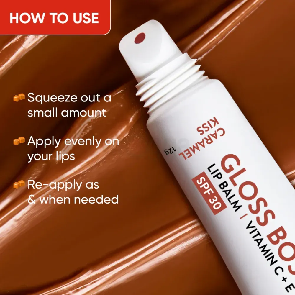 Dot and Key Gloss Boss Vitamin C + E Lip Balm with SPF 30 - Caramel Kiss  