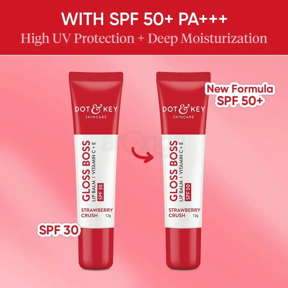 Dot and Key Gloss Boss Vitamin C + E Lip Balm with SPF 50 -  Strawberry Crush  